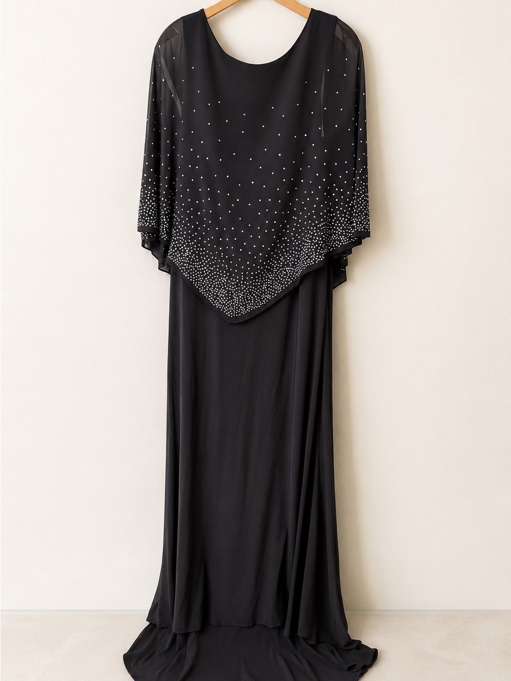 New with tags Oleg Cassini for Davidâs Bridal formal evening gown in navy blue